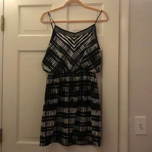 Express Black and White Striped Comfy Dress